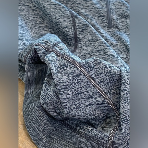 Zella workout muted blue grey marbled pullover sweatshirt top long sleeve - Picture 5 of 13